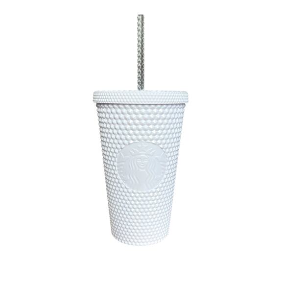 Starbucks White Studded Siren Logo Grande Tumbler 16oz Spring Easter 2024 - Picture 1 of 7